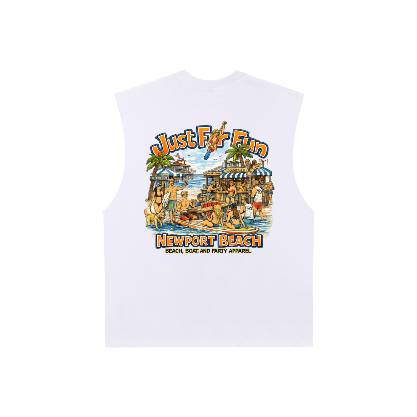 JUST FOR FUN - Raw Edge Cotton Tank Top