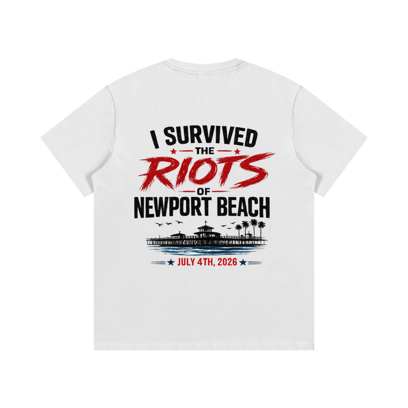 Survived the July 4th Riots White T Shirt