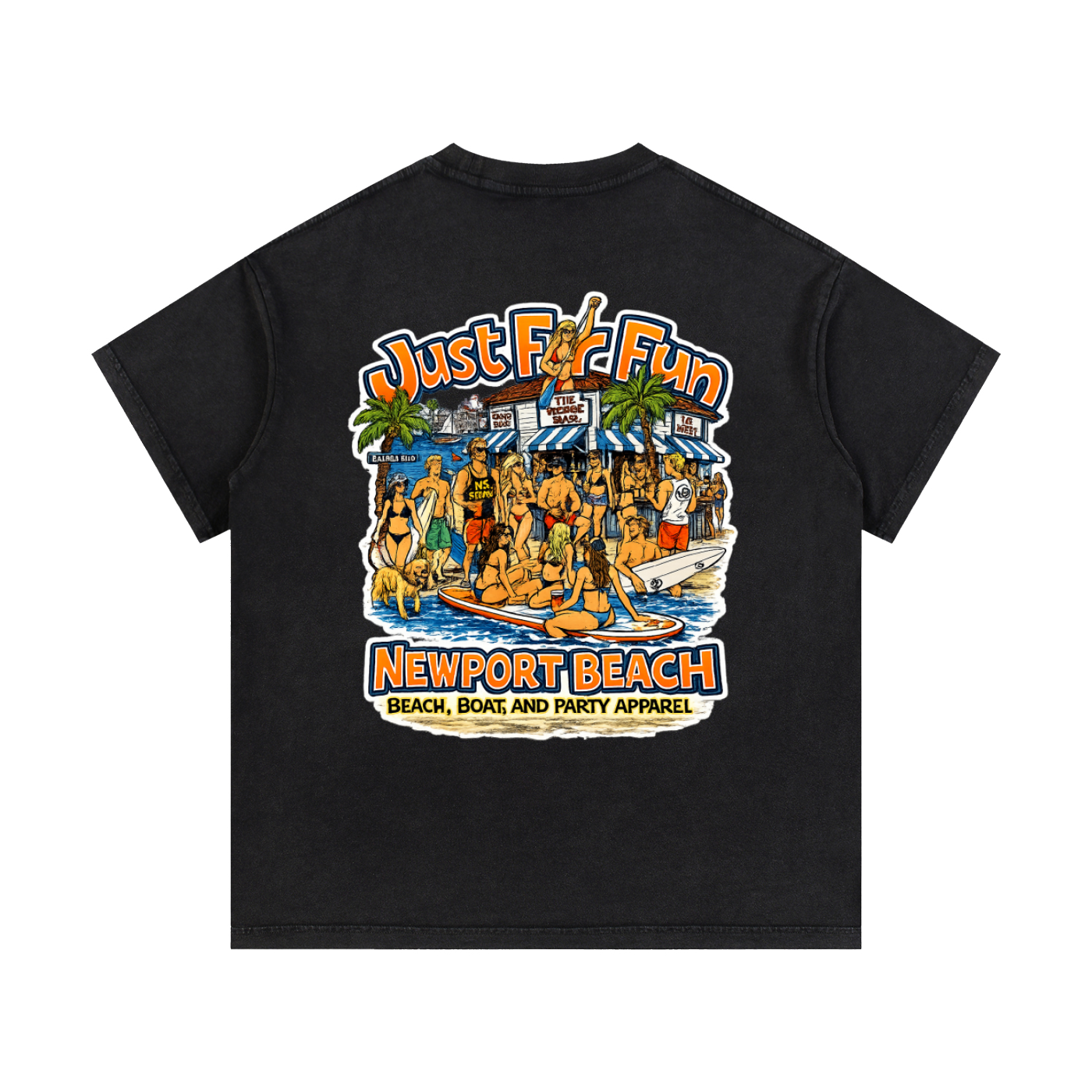 JUST FOR FUN - Vintage Wash Cotton T-Shirt